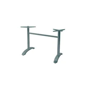 Pied de Table Double en Métal Gris Aluminium Athena Lyrose