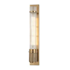 Shaw - Gold brass or bronze tube design wall light