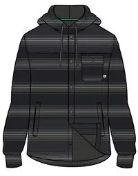 Surchemise à capuche Sherwood Check - Rayure noire